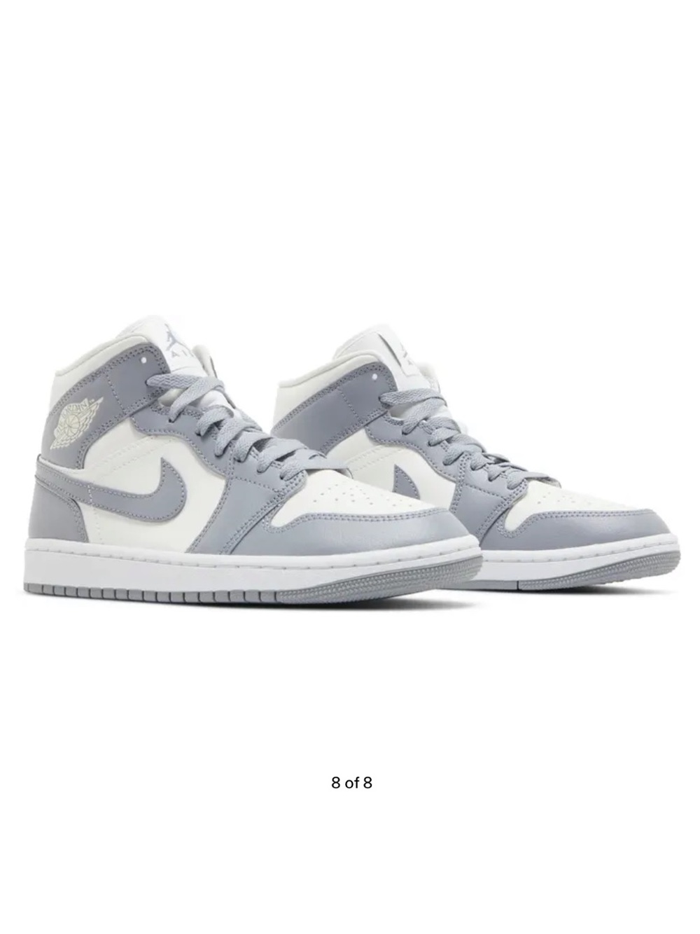Nike Air Jordan 1 Mid in Gray and White